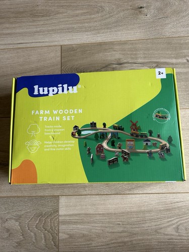 Lupilu wooden farm train - wooden, set