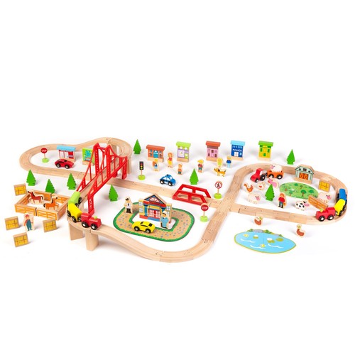 Wooden train set boppi - set, by
