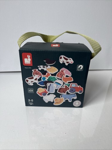 Janod wooden farm magnet - wooden, toy