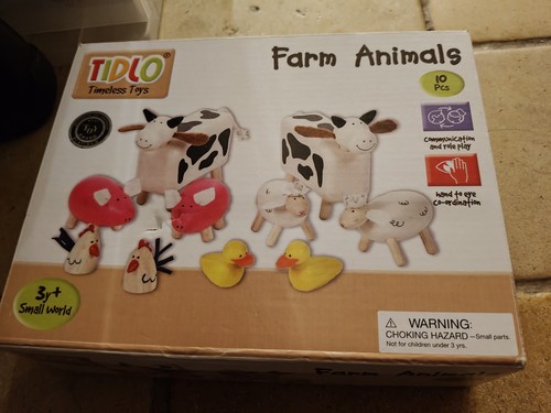 Set wooden farm animals - of,