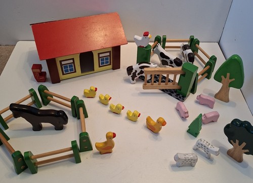 Wooden farm set with - set,