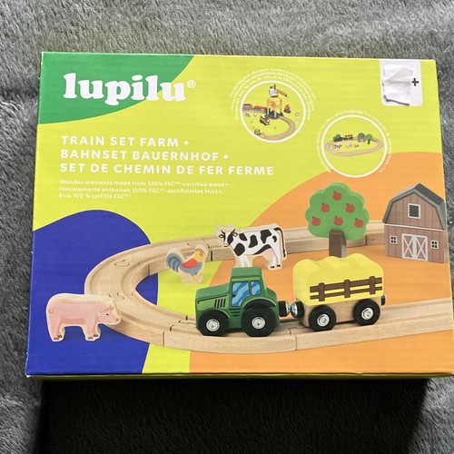 Lupilu wooden farm train - lupilu, set