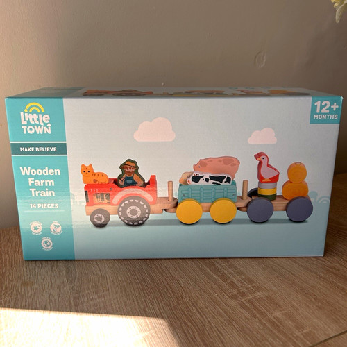 Wooden farm train - wooden,