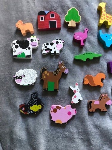 Wooden big set - wooden, farm