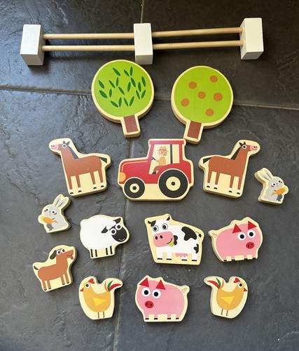 Wooden animal farm set - wooden,