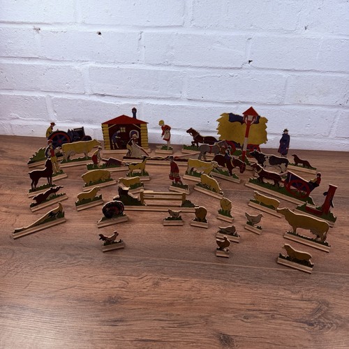 Vintage wooden farm play - farm,