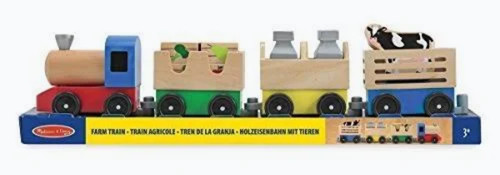 Wooden farm train set - farm,