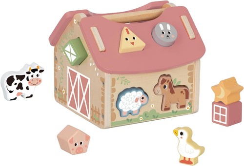 Wooden farm animals - barn, shape