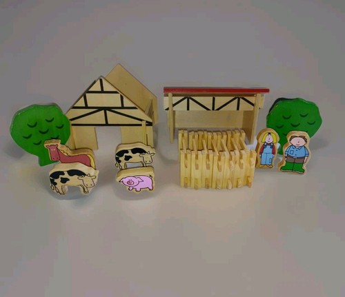 Vintage wooden farm set - vintage,