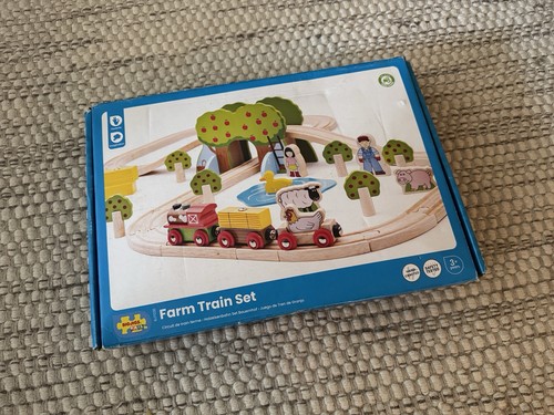Bigjigs farm train set - set, wooden