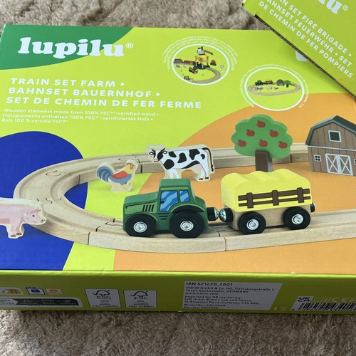 Lupilu wooden farm - farm, train