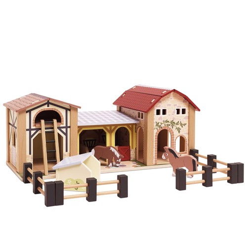 Toy van wooden farmyard - wooden,